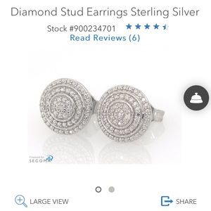 Sterling Silver Diamond Studs!